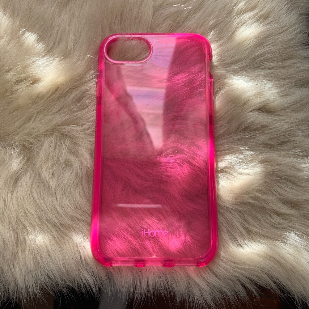 Transparent Pink iPhone 7 case